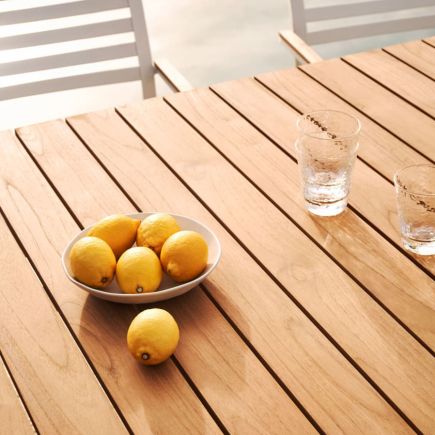 Imagen de Detalle Ambiente Mesa Exterior Teca y Aluminio 160 cm Bona