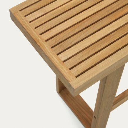 Imagen de Detalle Sobre Banco Alto Madera de Teca Canadell