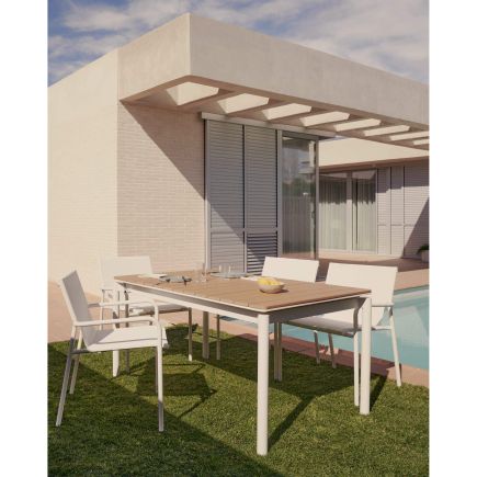 Foto en Ambiente Mesa Exterior Extensible Canyelles Blanco