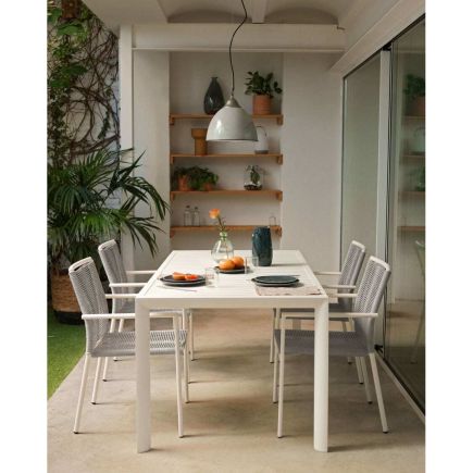Foto en Ambiente Terraza Silla Exterior Aluminio Culip Blanco