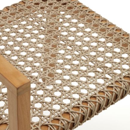 Imagen de Detalle Asiento Silla Madera de Teca Giverola