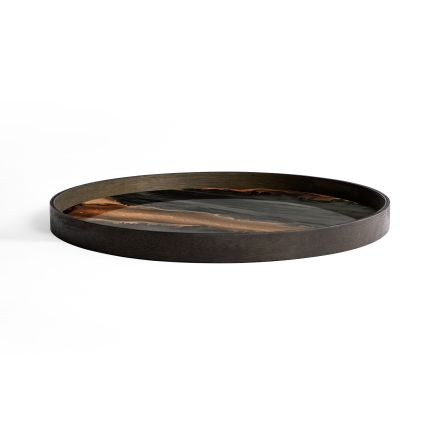 Vista Lateral Derecha Bandeja Decorativa ‘Bronce Organic’