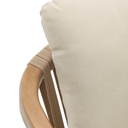 Imagen de Detalle Respaldo Silla de Madera y Cuerda Malaret Beige