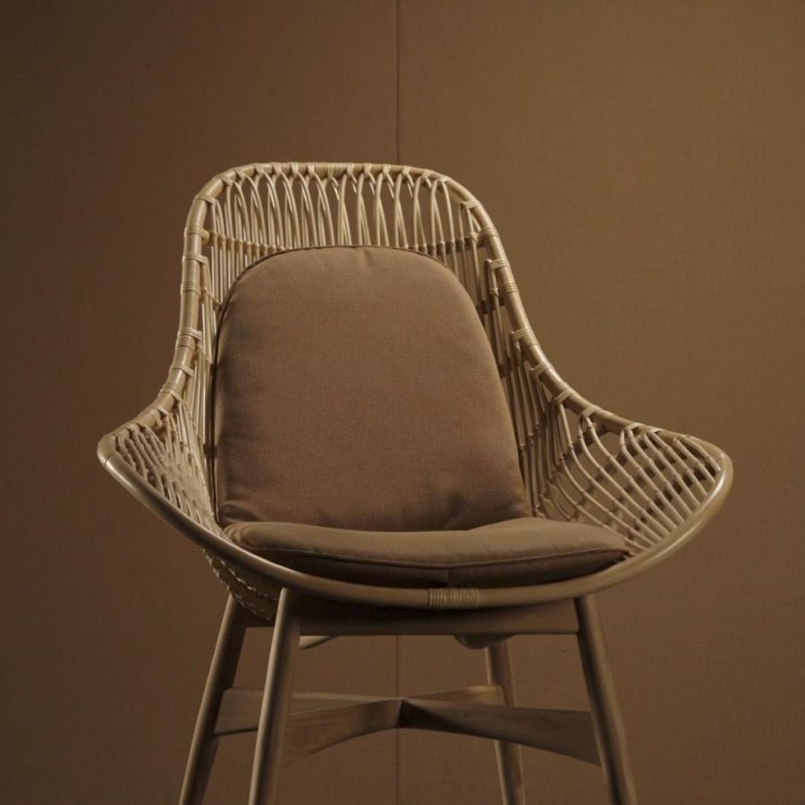 Outdoor Club Armchair with 'Tou' Cushion