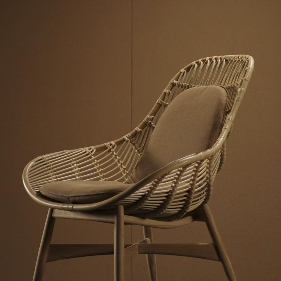 Outdoor Club Armchair with 'Tou' Cushion