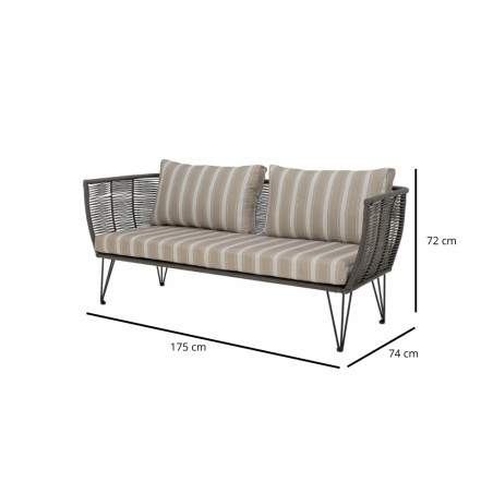 2 seater outdoor sofa 'Daki'