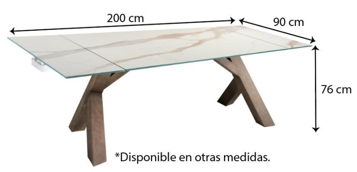 Mesa Comedor Extensible Porcelánico ‘Ash’