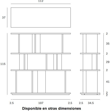 Estantería Madera de Teca ‘Irregular’