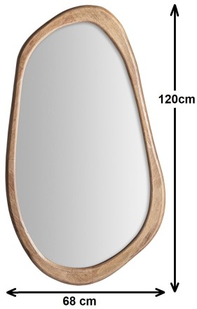 Oval Wooden Mirror 'Levi'