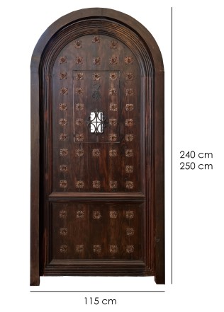 Antique Teak Carved 'Bhavani' Door'