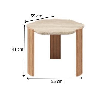 Mesa Auxiliar Mármol y Madera ‘Capron’
