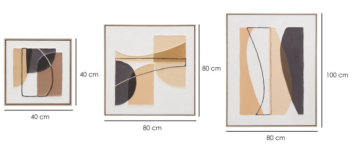 Cuadro Abstracto Marrón Geométrico ‘Zay’