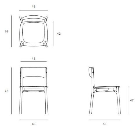 Oak Wood Chair 'PI