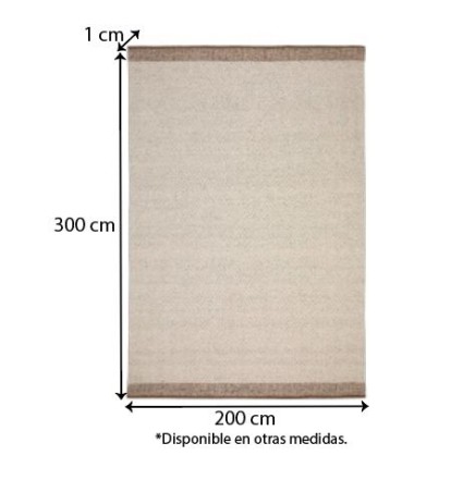 Beige wool carpet 'Nifelia'