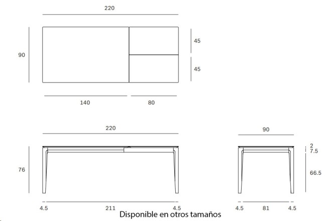Black Oak Extending Table 'Bok' Extendable Table