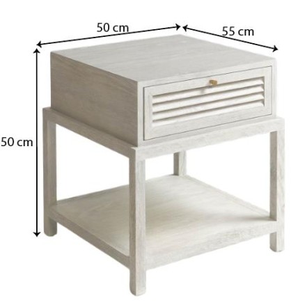 Mesita de Noche Blanco ‘Serra’