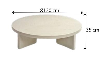 Round White Coffee Table 'Thevenot'