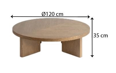 Mesa de Centro Redonda Natural ‘Heitz’