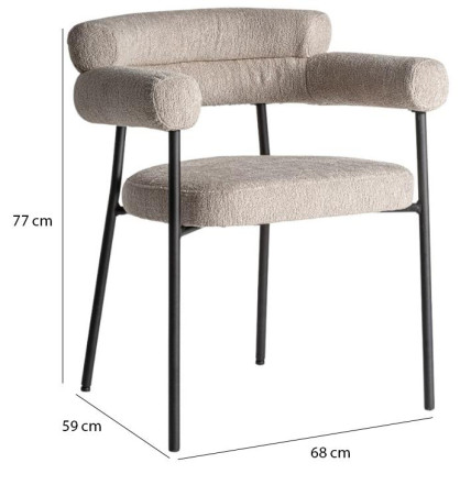 Chair with armrests 'Piron'