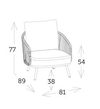 Outdoor Armchair 'Café'