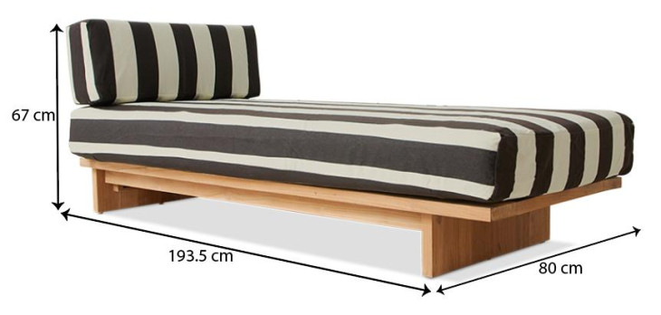 Outdoor Lounger 'Stracciatella'