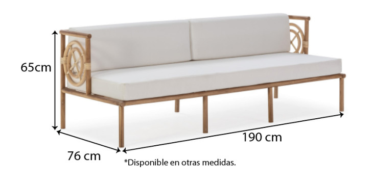 Wooden Outdoor Sofa 'Joshua'