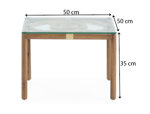 Joshua' Square Crystal Coffee Table