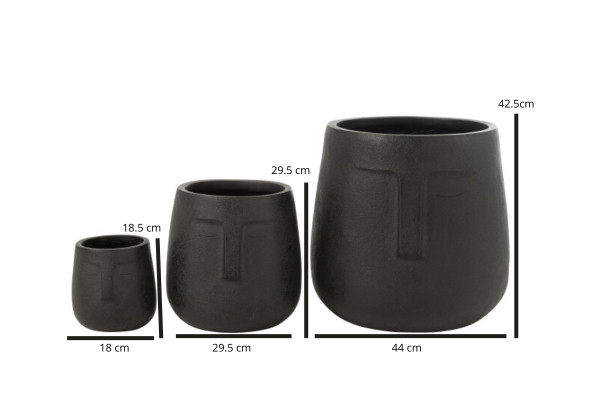 Moai 'Szabo' Flowerpot Set