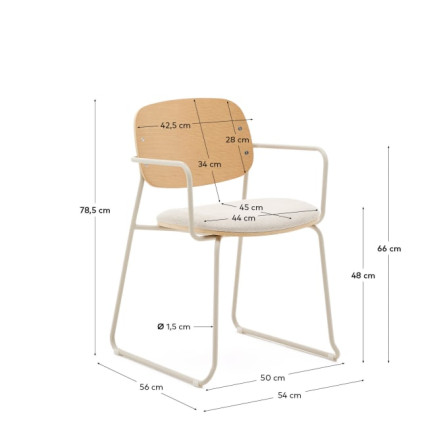 Sila Wooden Backrest and Armrests 'Meli