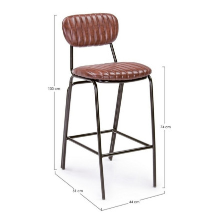 Taburete Alto Cuero ‘Caviana’