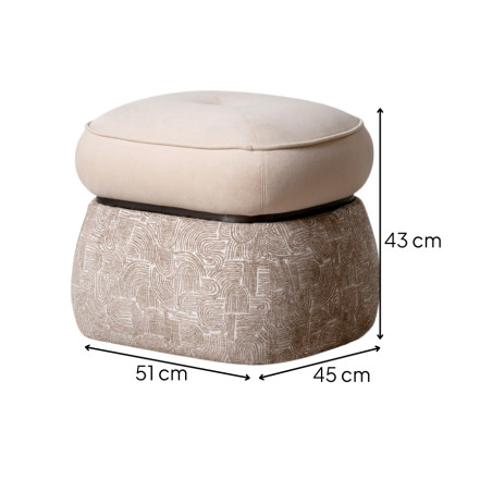 Puf Beige y Camel ‘Mayos’