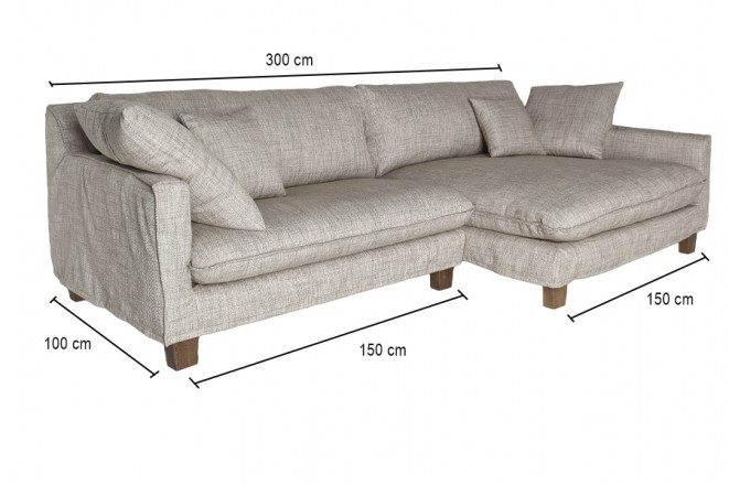 Sofa Chaiselongue with removable cover 'Adamán'