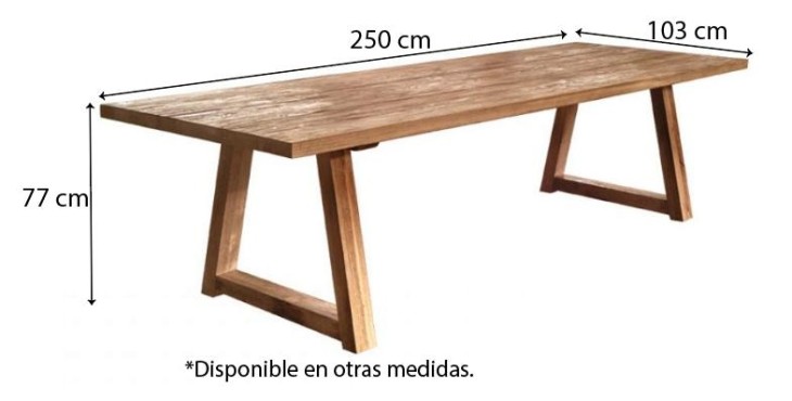 Rectangular Wooden Outdoor Table 'Drácena'
