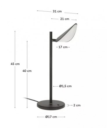 Veleira' Steel Table Lamp