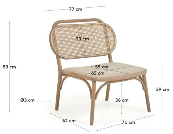 Sillón Madera Natural ‘Doriane’