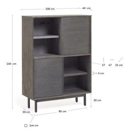 Acacia Wood Shelf 'Indiann'