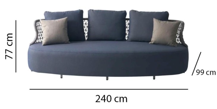 Outdoor Sofa 3 Seats 'Sora'