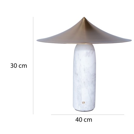 Rigaud White Marble Table Lamp 'Rigaud'