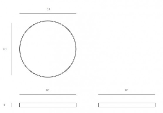 White 'Tree' Round Wooden Tray