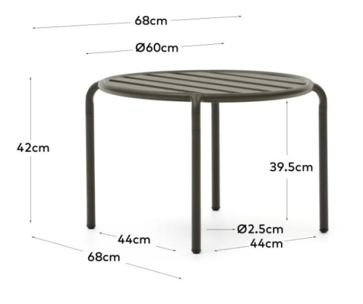 Joncols' Aluminum Outdoor Side Table 'Joncols'