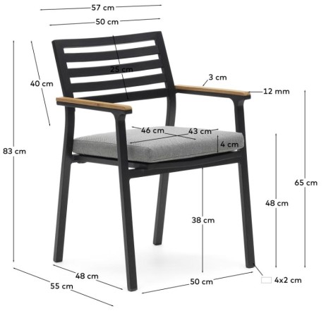 Silla Exterior Aluminio ‘Bona’