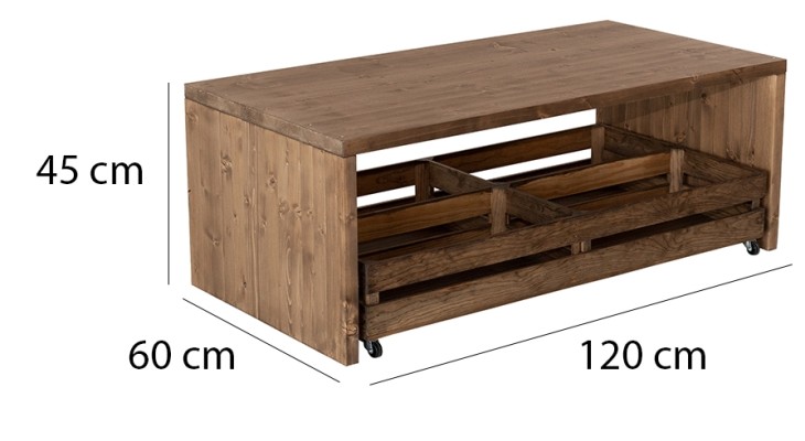 Leo' Coffee Table with Wheels