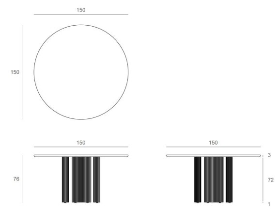 Roller Max' Round Dining Table