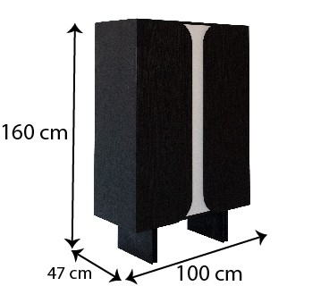 Aparador Vertical Negro ‘Palawa’