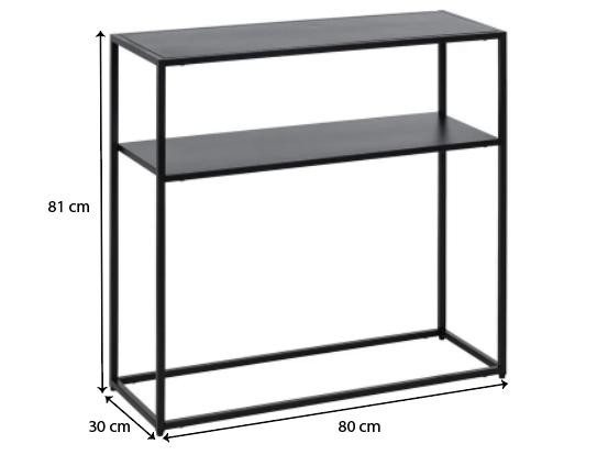 Small Black Steel Shelf 'Uluru'