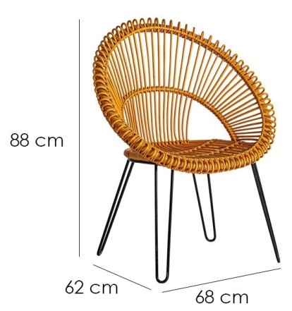 Sillón Ratán y Hierro ‘Vergne’