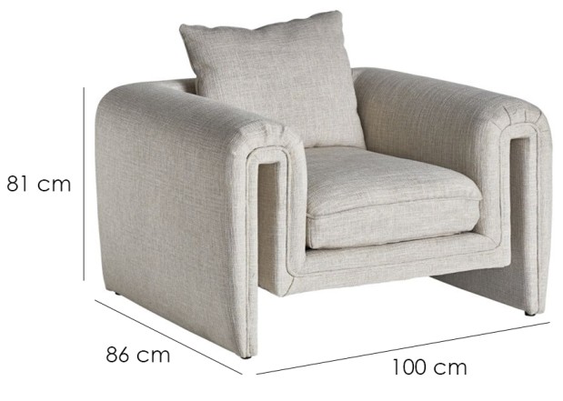 Sillón Moderno Tapizado ‘Parisot’