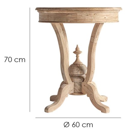 Wooden Side Table 'Barthe'